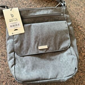 Baggallini Gray Crossbody Bag with Luxurious Texture